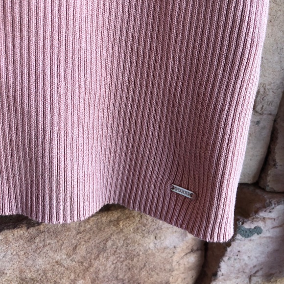 Guess Rose Bliss Pink ribbed knit sweater top NWT Large - Picture 6 of 11
